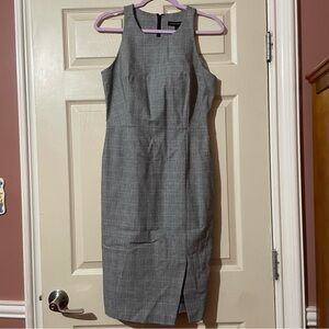 Banana Republic Gray Sheath Midi Dress with Slit
